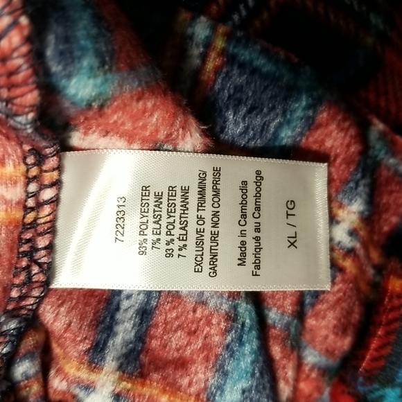 Nautica Plaid Women's 2 pc Fleece Pajamas Size XL Draw String - Picture 4 of 5